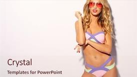  Presentation with black girl sexy fashionable mulatto - Beautiful slide set featuring wearing sunglasses girl with ideal backdrop and a lemonade colored foreground