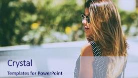  Presentation with nostalgia - Audience pleasing slide deck consisting of wearing sunglasses outdoor vintage nostalgia backdrop and a sky blue colored foreground