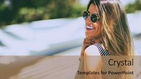  Presentation with nostalgia - Cool new slides with wearing sunglasses outdoor vintage nostalgia backdrop and a coral colored foreground