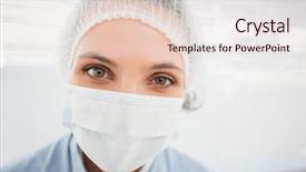  Presentation with hospital mask - Slide set enhanced with vein after blood donation background and a lemonade colored foreground