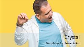  Presentation with arab music - Theme with wearing sweatshirt over isolated background background and a  colored foreground