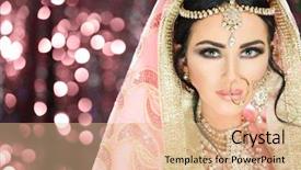  Presentation with indian traditional - PPT theme having wearing traditional indian pakistani bridal background and a coral colored foreground