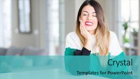  Presentation with winter - Amazing slide set having wearing winter sweater at home backdrop and a teal colored foreground