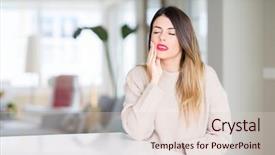  Presentation with winter - Presentation design featuring wearing winter sweater at home background and a lemonade colored foreground