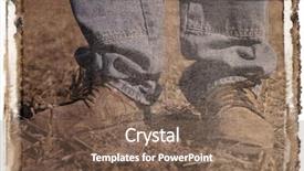  Presentation with transfer - Audience pleasing presentation theme consisting of wearing workboots standing in soybean backdrop and a  colored foreground