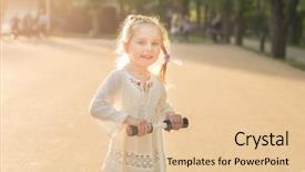  Presentation with linen - Colorful slide set enhanced with wearned - little girl wearning light linen backdrop and a  colored foreground
