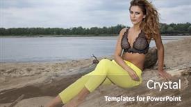  Presentation with trousers - Beautiful slides featuring wearned - silhouette of a beautiful young backdrop and a  colored foreground