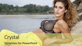  Presentation with trousers - Audience pleasing theme consisting of wearned - silhouette of a beautiful young backdrop and a  colored foreground