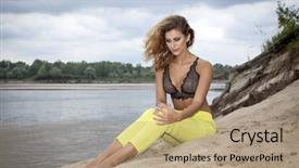  Presentation with black yellow - Cool new slides with wearned - silhouette of a beautiful young backdrop and a  colored foreground