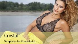  Presentation with black yellow - Slide deck consisting of wearned - silhouette of a beautiful young background and a  colored foreground