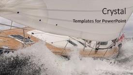  Presentation with rough - Amazing slide deck having weather - close up of sailing boat backdrop and a light gray colored foreground