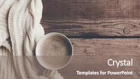  Presentation with rustic - Slides enhanced with weather - cup of hot coffee background and a gray colored foreground