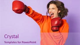  Presentation with purple wall - Presentation theme enhanced with weather - image of a screaming strong background and a sky blue colored foreground