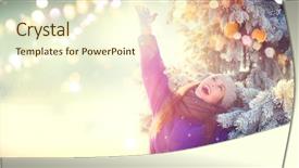  Presentation with christmas winter a table - Cool new presentation theme with weather - winter beauty joyful christmas girl backdrop and a cream colored foreground