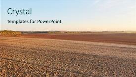  Presentation with agriculture - Audience pleasing PPT theme consisting of weather agriculture - agricultural field with tractor trail backdrop and a sky blue colored foreground