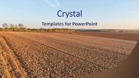  Presentation with agriculture field - PPT layouts with weather agriculture - agricultural field with tractor trail background and a sky blue colored foreground