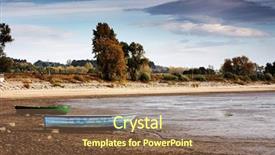  Presentation with catastrophe - Audience pleasing slide set consisting of weather catastrophe - dried lake with some boats backdrop and a  colored foreground