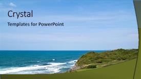  Presentation with cliff - Amazing PPT theme having  backdrop and a  colored foreground