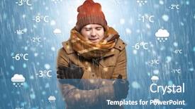  Presentation with forecast - Beautiful presentation featuring weather condition and forecast backdrop and a teal colored foreground