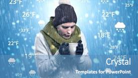  Presentation with forecast - PPT theme enhanced with weather condition and forecast background and a teal colored foreground