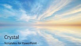  Presentation with element - PPT layouts enhanced with weather elementd - sky background and water reflection background and a light blue colored foreground