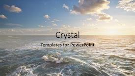  Presentation with nature design - Colorful PPT layouts enhanced with weather elementd - waves on sunset nature composition backdrop and a lemonade colored foreground