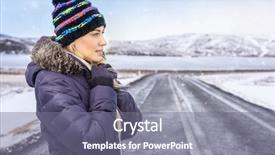  Presentation with winter weather - PPT layouts consisting of weather extreme winter holidays iceland background and a gray colored foreground