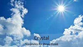  Presentation with deep blue - Presentation theme featuring weather forecast - blue deep sky nature composition background and a light blue colored foreground