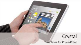  Presentation with information - Amazing PPT theme having weather forecast - businessman searching a tourism information backdrop and a light gray colored foreground