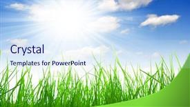  Presentation with dubai skyline on blue sky - Cool new slide deck with weather forecast - fresh spring grass with blue backdrop and a sky blue colored foreground