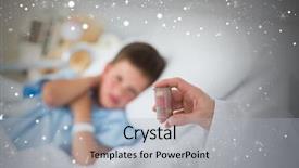  Presentation with pill bottle - Amazing PPT theme having weather health disease - doctor holding pill bottle backdrop and a light gray colored foreground