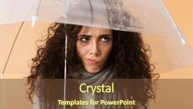  Presentation with winter weather - Cool new presentation theme with weather health disease - upset young woman wearing winter backdrop and a tawny brown colored foreground