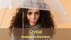  Presentation with winter weather - Cool new presentation theme with weather health disease - upset young woman wearing winter backdrop and a tawny brown colored foreground