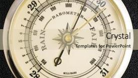  Presentation with weather - PPT theme enhanced with weather instruments - barometer background and a lemonade colored foreground