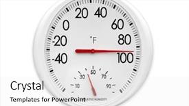  Presentation with weather - PPT layouts featuring weather instruments - outdoor thermometer hygrometer background and a white colored foreground