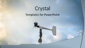  Presentation with solar - PPT theme having weather instruments - solar powered anenometer background and a light blue colored foreground