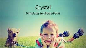  Presentation with vintage retro - Amazing presentation having weather kids - boy and a tiny chihuahua backdrop and a seafoam green colored foreground