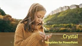  Presentation with child exploring - Audience pleasing PPT layouts consisting of weather kids - child spending time backdrop and a tawny brown colored foreground
