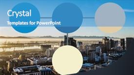  Presentation with city map - Colorful presentation enhanced with weather maps - colorful mind map over city backdrop and a teal colored foreground