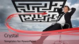  Presentation with red puzzle - Audience pleasing slide deck consisting of back view of little girl wearing warm clothes outdoors on beautiful winter snowy day backdrop and a light gray colored foreground