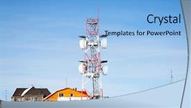  Presentation with meteorological weather station - Slides with weather stations - meteorological station on top background and a light blue colored foreground