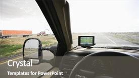  Presentation with gps - Slides enhanced with weather system - vehicle dashboard with gps background and a gray colored foreground