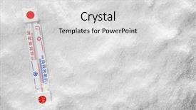  Presentation with weather aesthetic - Cool new PPT layouts with weather thermometer lying on snow backdrop and a light gray colored foreground