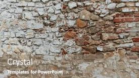  Presentation with history time - PPT theme with weathered-and-aged-stone-brick and a gray colored foreground