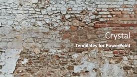  Presentation with history time - PPT theme enhanced with weathered-and-aged-stone-brick and a violet colored foreground