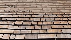  Presentation with shingles roof - Theme enhanced with weathered-cedar-shake-roof-shingles background and a coral colored foreground