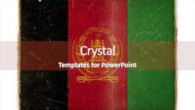  Presentation with afghanistan - PPT theme with weathered flag of afghanistan paper background and a tawny brown colored foreground
