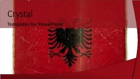 Presentation with albania - Colorful slides enhanced with weathered flag of albania paper backdrop and a  colored foreground