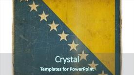  Presentation with bosnia - Amazing theme having weathered flag of bosnia and herzegovina paper textured backdrop and a ocean colored foreground