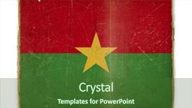  Presentation with flag - Theme consisting of weathered-flag-of-burkina-faso background and a forest green colored foreground